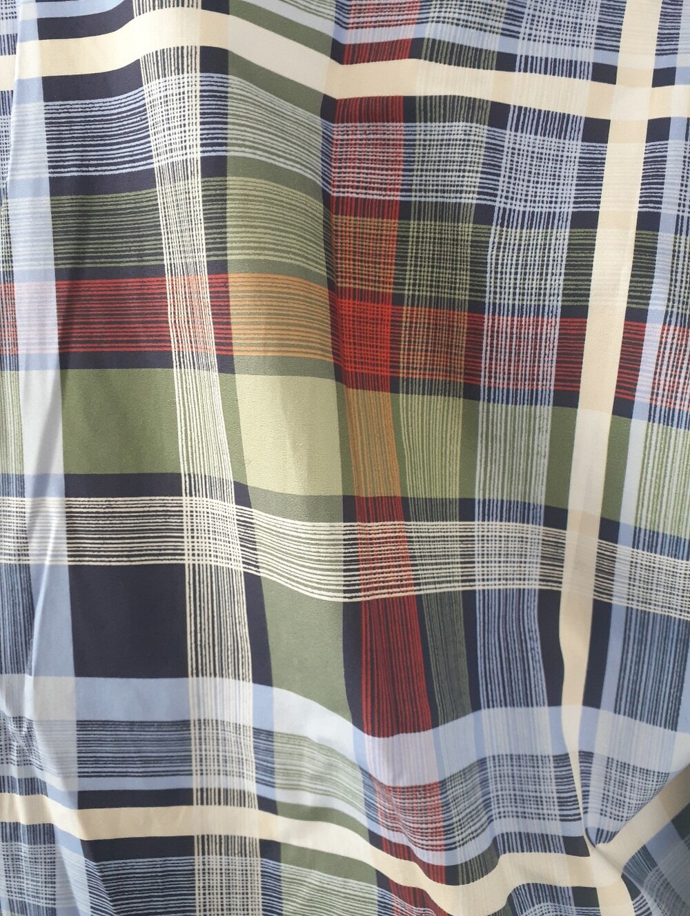Zara Nwt Classic Short-Sleeve Plaid Button-Up Shirt - Green, Blue And Red - Picture 2 of 13